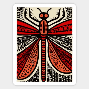 Pop Art Dragonfly | Intricate Insect Graphic Magnet